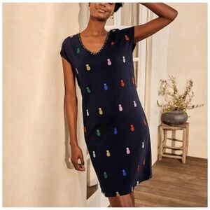 Boden Faye cap sleeve pineapple dress 6